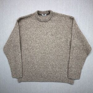 John Elliott Fine Merino Wool and Yak Wool Sweater Camel Brown Chunky Mens Large